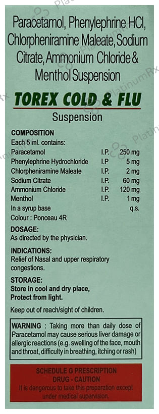Torex Cold & Flu Oral Suspension