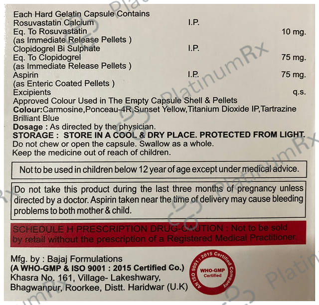 Rostrip Gold 10mg Capsule IR 10s