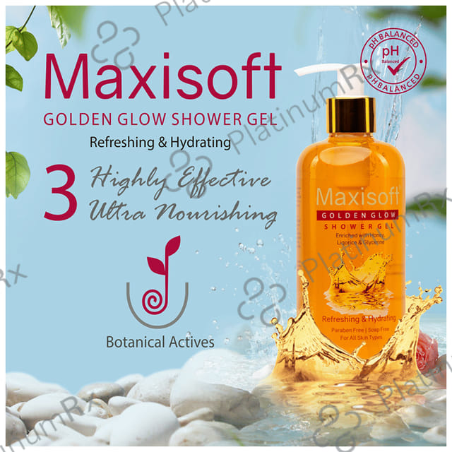Maxisoft Golden Glow Shower Gel (300ml Each) 1 Bottle