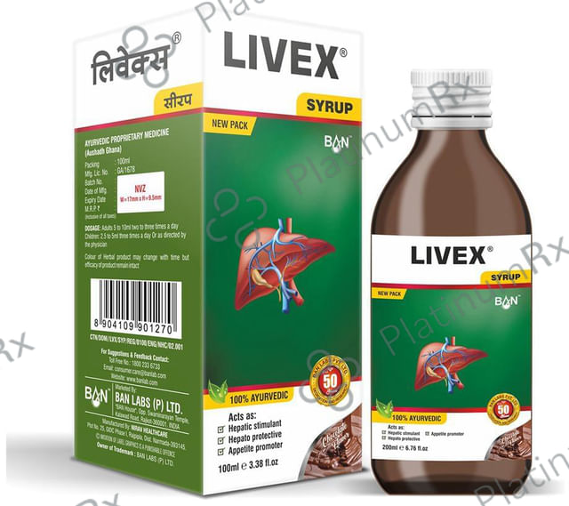 Livex Syrup - Assists Healthy Liver Functioning, Improves Appetite - Syrup 200 ml