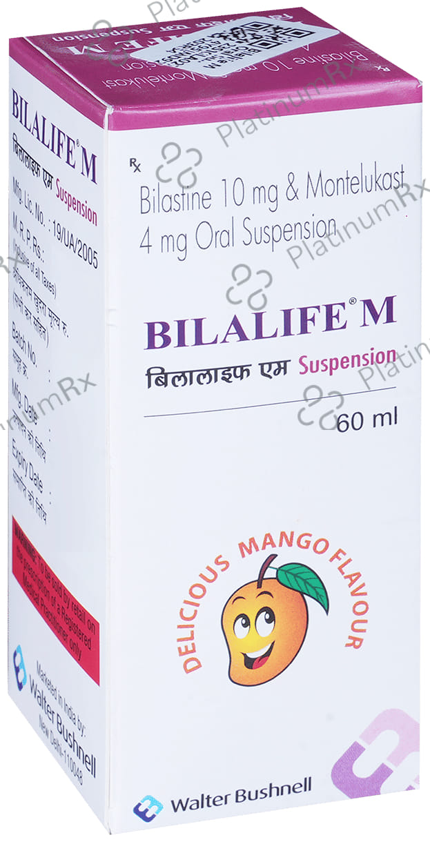 Bilalife M 10/4mg Oral Suspension Delicious Mango 60ml