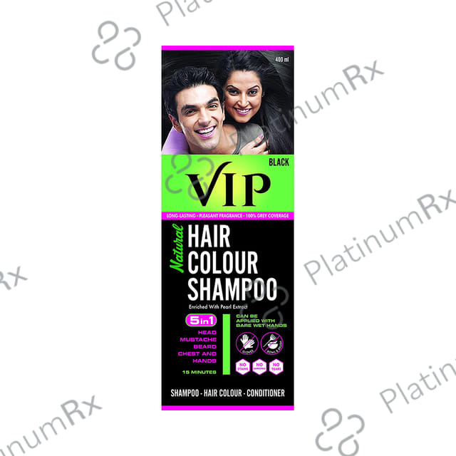 VIP Natural Hair Colour Black Shampoo 400ml