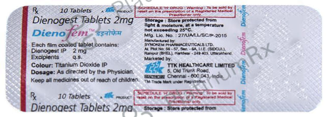 Dienofem 2mg Tablet 10s