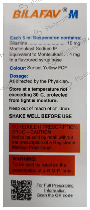 Bilafav M Mango 10/4mg Oral Suspension 60ml