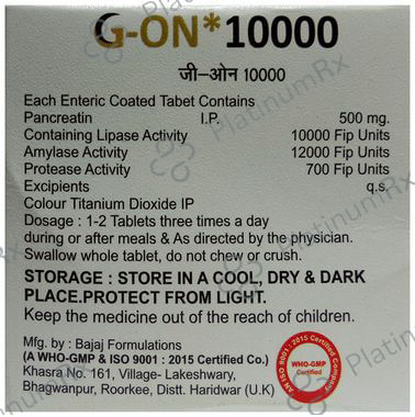 G ON 10000 Tablet 10s