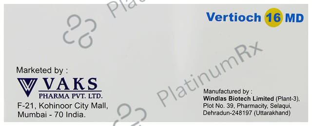 Vertioch 16mg MD Tablet 10s