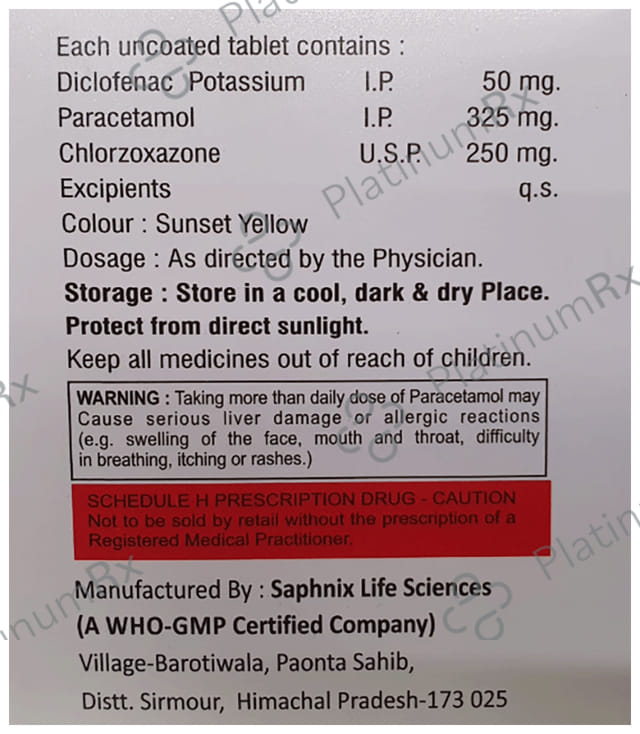 Rafdonac MR 250mg/50mg/325mg Tablet 10s