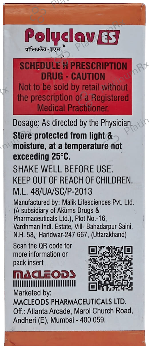 Polyclav ES Dry Syrup 50ml