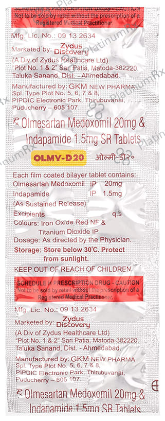Olmy D 1.5/20mg Tablet SR 10s