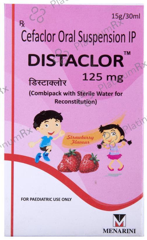Distaclor 125mg Strawberry Oral Suspension 30ml