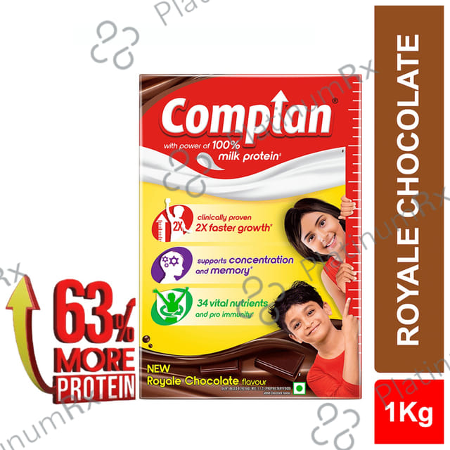 Complan Nutrition Drink Powder for Children - Nutrition Drink for Kids with Protein & 34 Vital Nutrients - Royale Chocolate 1 kg