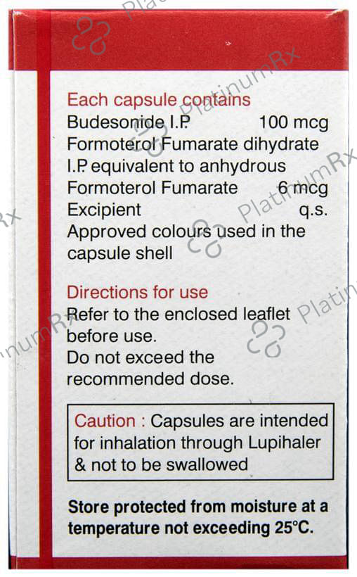 Budamate 100/6mcg Transcaps 30s
