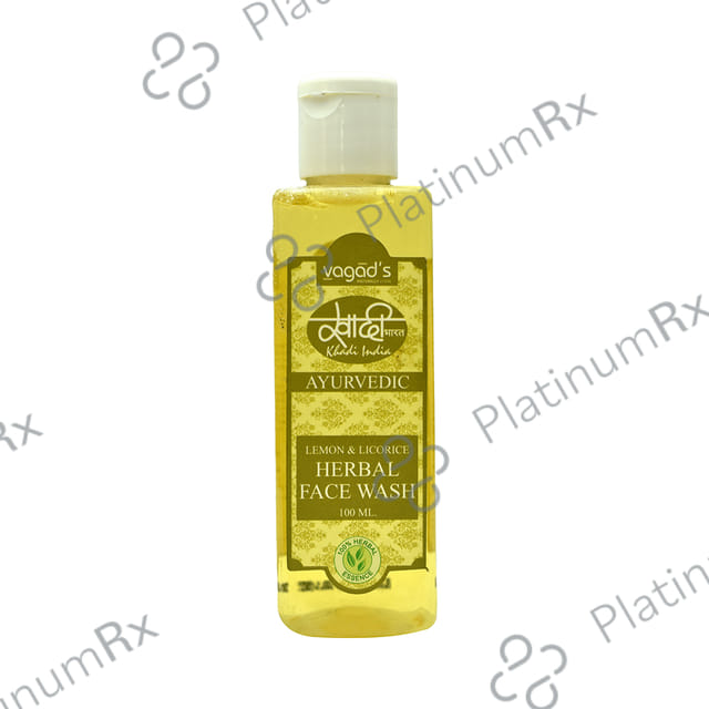 Vagad's Khadi India Ayurvedic Herbal Face Wash Lemon & Licorice 100 ml