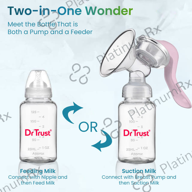 Dr Trust Trumom Manual Breast Pump, Ballerina Pink 6005