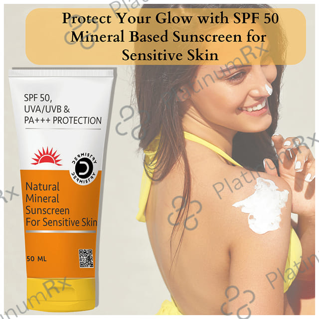 Dermistry Natural Mineral Based Sunscreen SPF 50 Cream 50ml