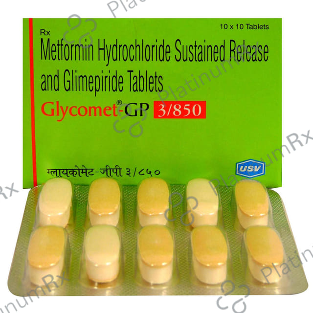Glycomet GP 3/850mg Tablet 10s