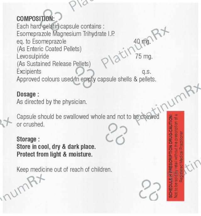 Esovil LSR 75/40mg Capsule 10s