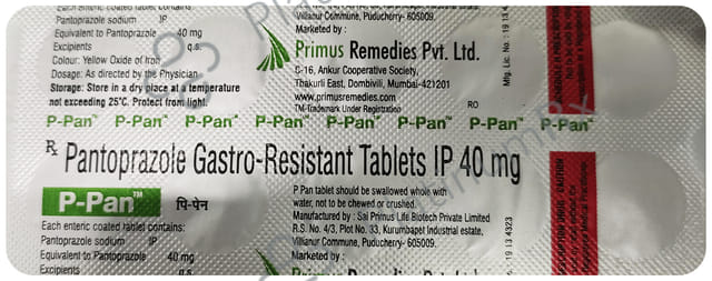 P Pan 40mg Tablet 10s
