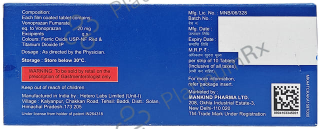 Vonatime 20mg Tablet 10s