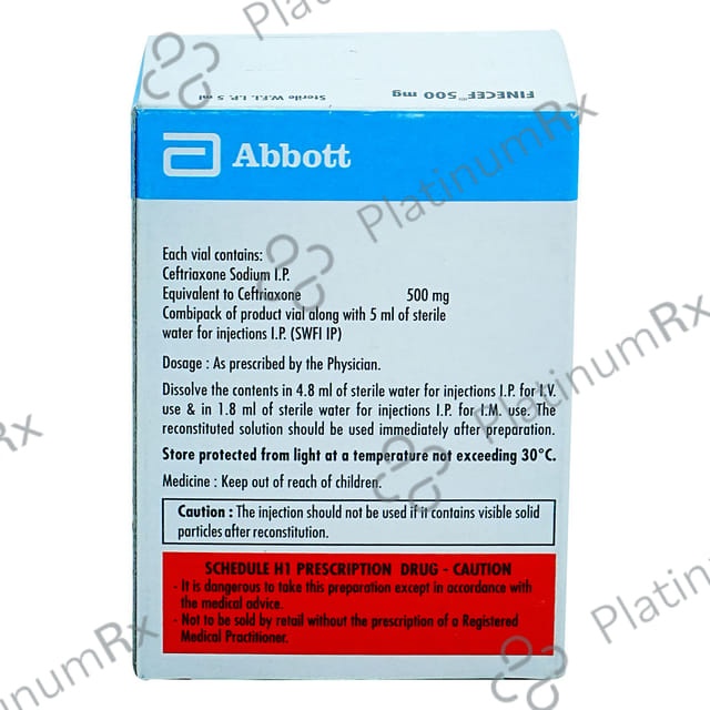 Finecef 500mg Injection 1s