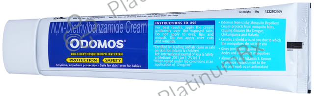Odomos Non Sticky Mosquito Repellent Cream 50gm