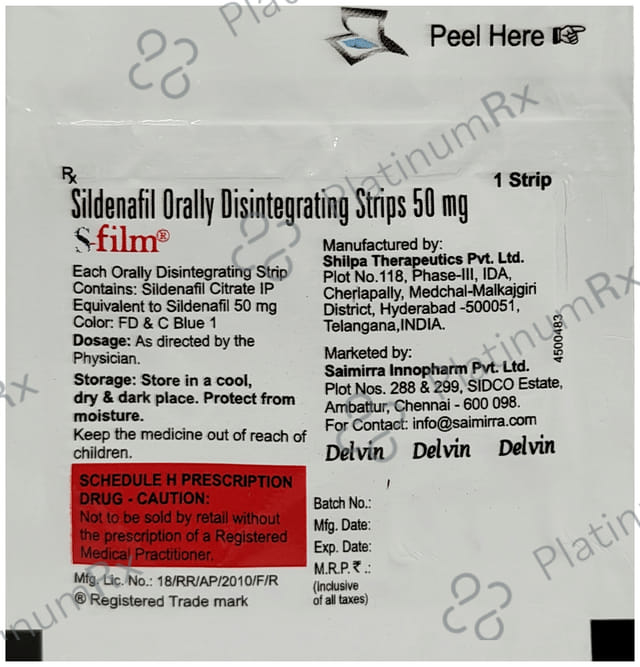 S FILM 50mg Orally Disintegrating Strip 5s