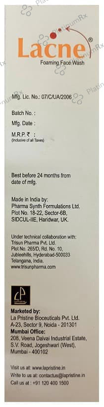 Lacne Foaming Face Wash 60ml