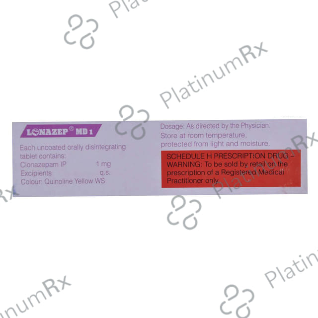 Lonazep 1mg Tablet MD 10s