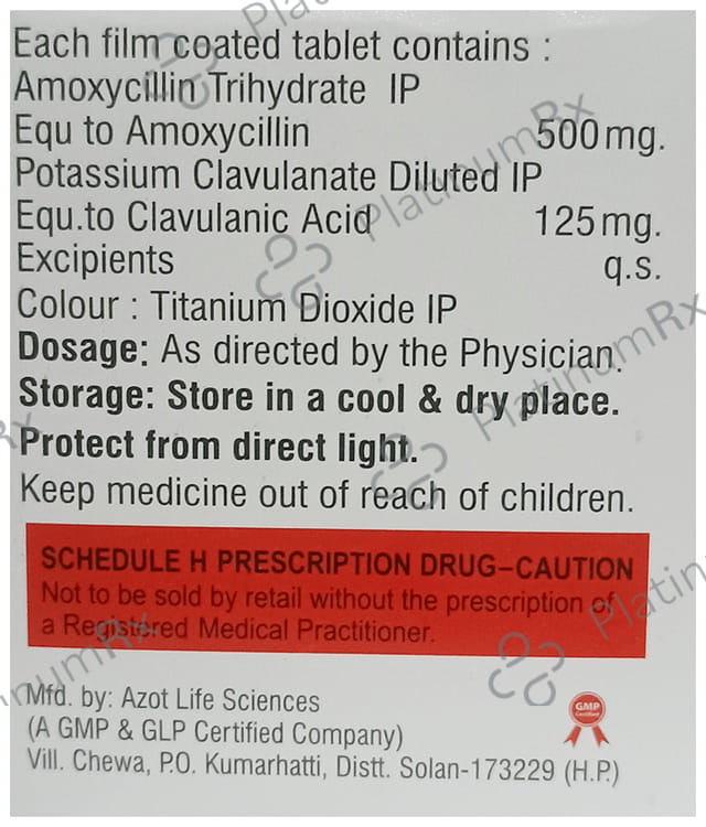 TG 500/125mg Mox Tablet 10s