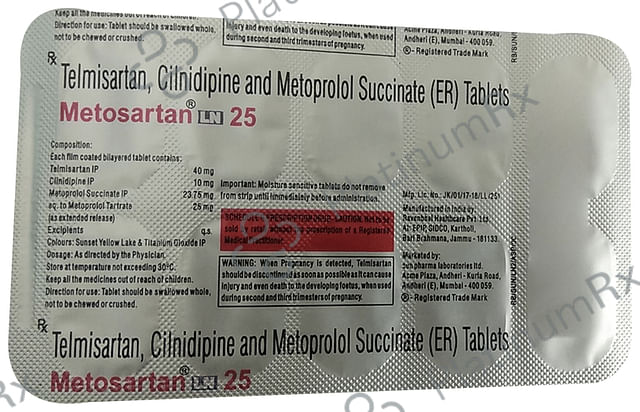 Metosartan LN 25mg Tablet ER 10s