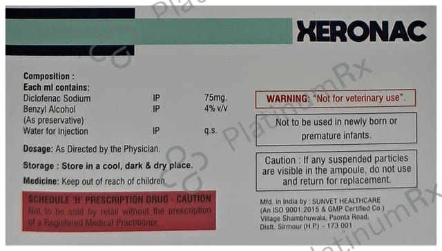 Xeronac 75mg Injection 1ml