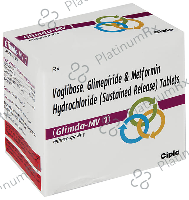 Glimda MV 1/500/0.2mg Tablet SR 10s