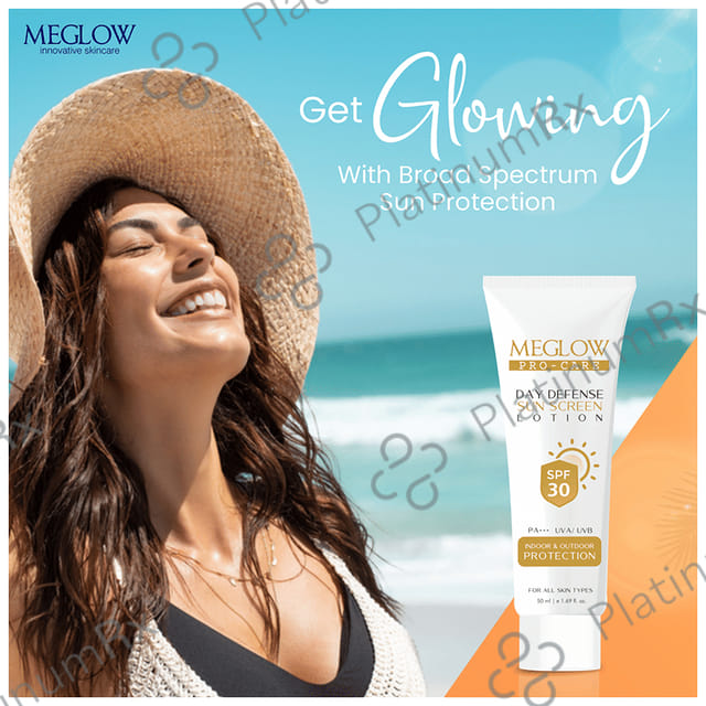 Meglow Pro Care Day Defense Sun Screen SPF 30 PA+++ Lotion 50ml