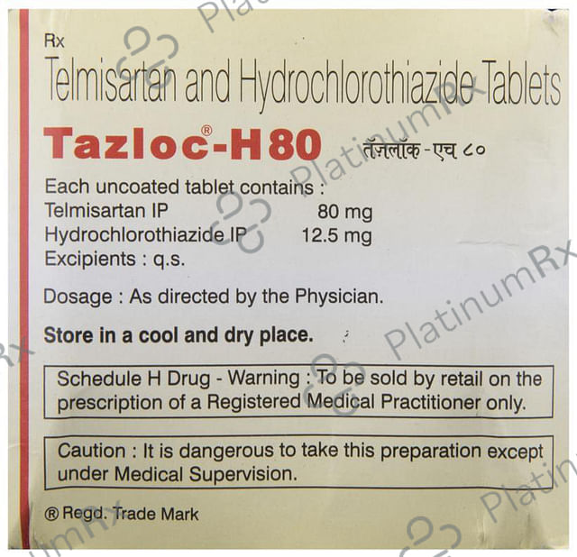 Tazloc H 12.5/80mg Tablet 10s