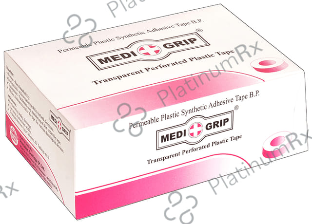 Medigrip Transparent Perforated Plastic Tape 1.25 cm x 5 m