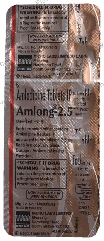 Amlong 2.5mg Tablet 15s