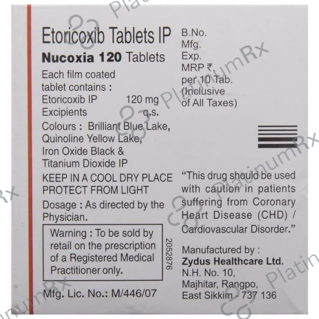 Nucoxia 120mg Tablet 10s