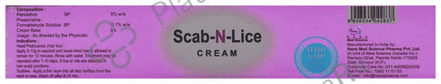 Scab N 5% Lice Cream 30gm