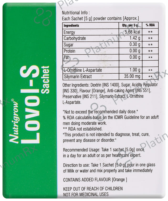 Nutrigrow Lovol-S Sachet (5gm Each)