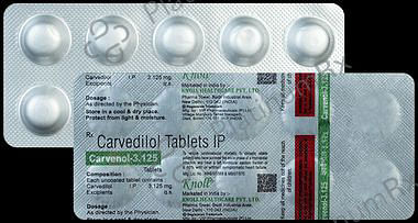 Carvenol 3.125mg Tablet 10s