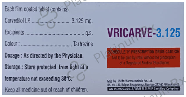 Vricarve 3.125 Tablet