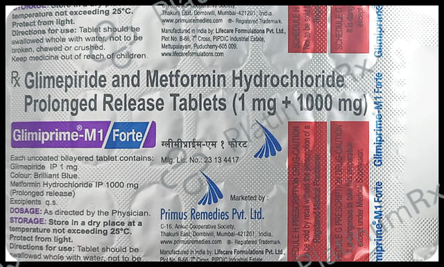 Glimiprime M 1/1000mg Forte Tablet 15s