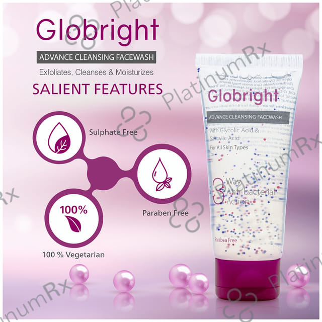 Globright 3 Way Anti-Bacterial Action Advance Cleansing Face Wash