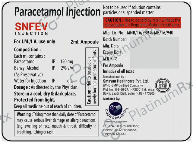 Snfev 150mg Injection 2ml