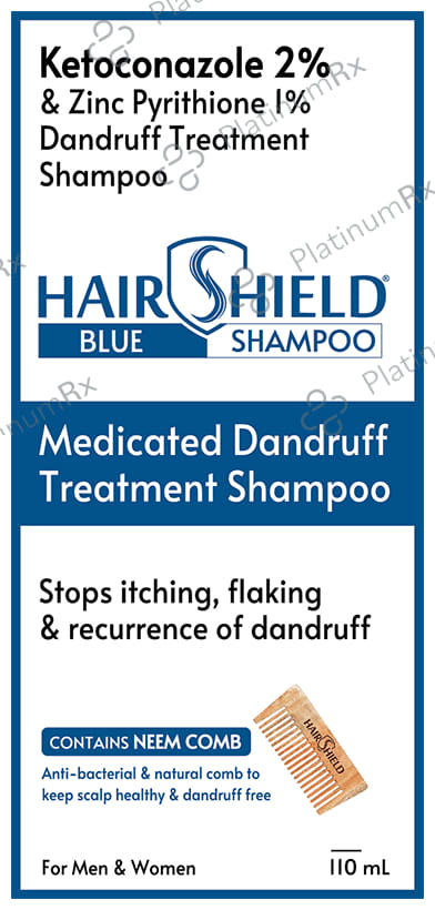 Hairshield Blue Shampoo With Neem Comb 110ml