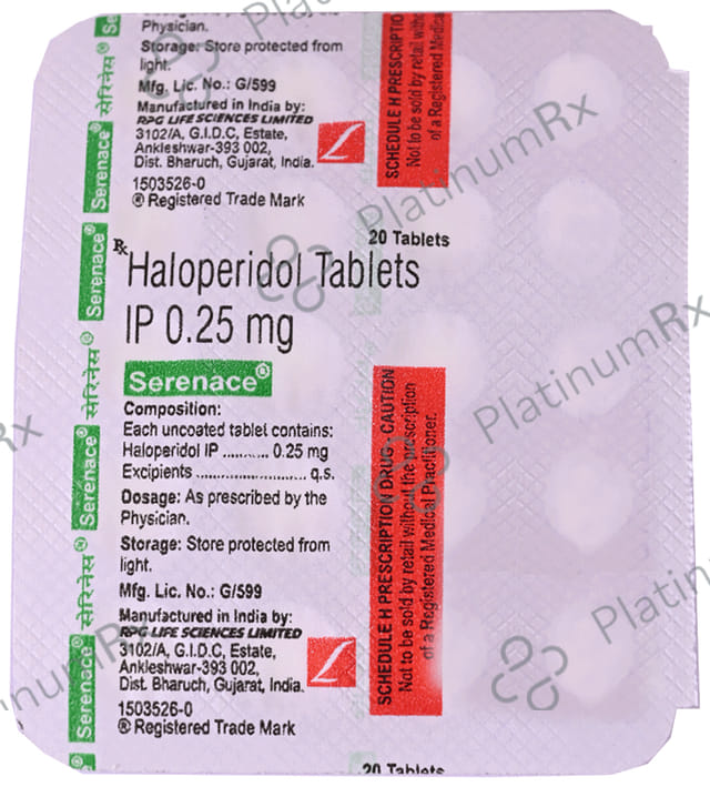 Serenace 0.25mg Tablet 20s