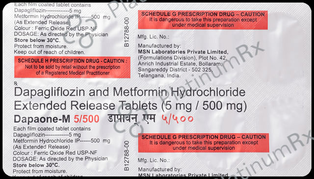 Dapaone M 5mg/500mg Tablet