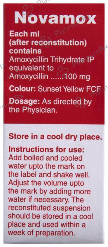 Novamox 100mg Paediatric Drops 10ml