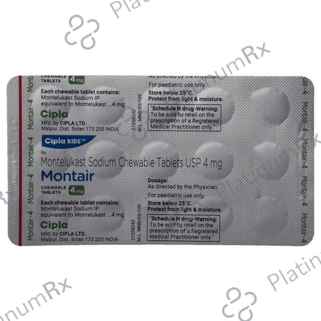 Montair 4mg Chewable Tablet 15s