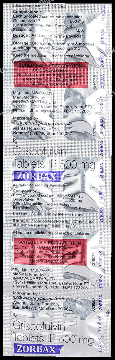 Zorbax 500mg Tablet 10s